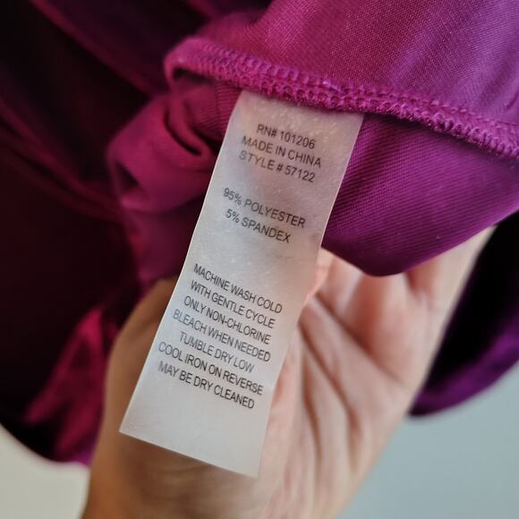 Soft Surroundings Women Plus Size 3x Velvet Cowl Neck Asymmetrical Hem Tunic Top - Picture 5 of 10